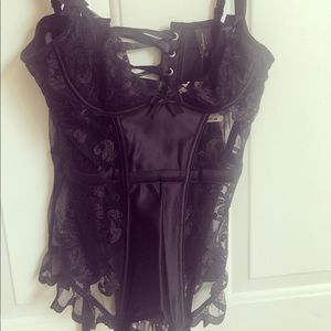 Lace lingerie  Piece with garter straps